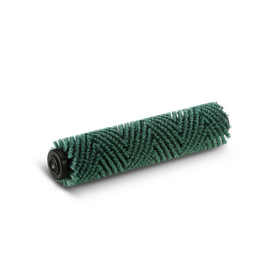 Roller brush, hard, green, 350 mm